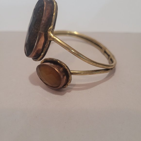 BRASS & COPPER JEWELED CUFF BRACELET - Picture 4 of 5